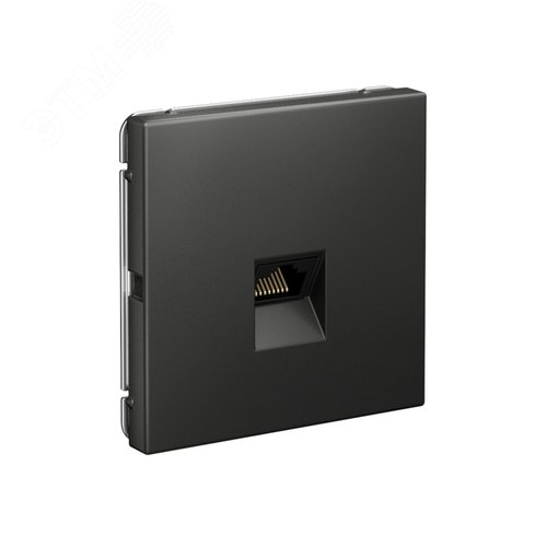 ARTGALLERY розетка компьютерная RJ45, кат. 6A, механизм, базальт - фото 2