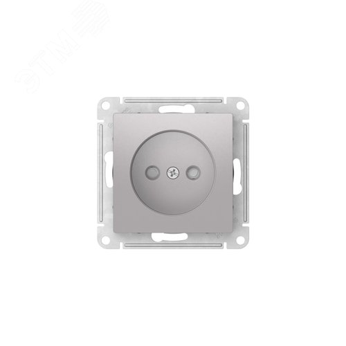 ATLASDESIGN РОЗЕТКА без заземления со шторками, 16А, быстрозажимные клеммы, АЛЮМИНИЙ - фото 4