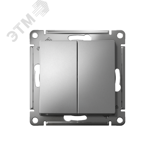 ATLASDESIGN 2-клавишный ВЫКЛЮЧАТЕЛЬ с самовозвратом, сх.2, 10А, механизм, СТАЛЬ - фото 2