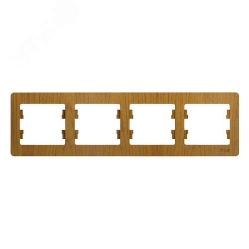 Изображение товара GLOSSA Рамка 4 поста горизонтальная дуб (шт)
