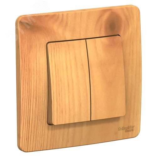Изображение товара BLANCA скрытой установки двухклавишный выключатель (cх.5), 10A, 250B, ясень (шт)