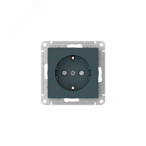 ATLASDESIGN РОЗЕТКА с заземлением со шторками, 16А, быстрозажимные клеммы, ИЗУМРУД - фото 4