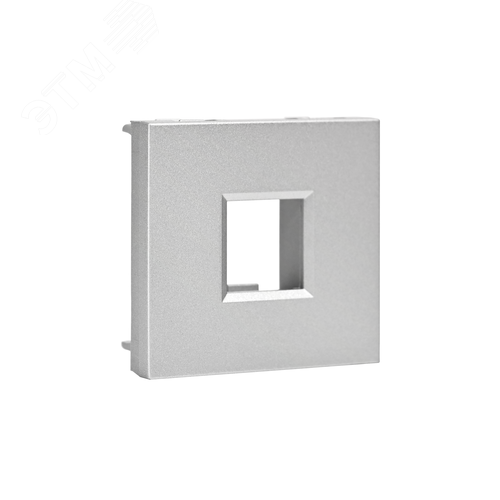 Лицевая плата W45 2мод (45х45) 1xKeystone алюминий - фото 2