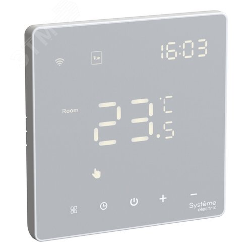 Изображение товара ARTGALLERY ТЕРМОСТАТ программируемый с Wi-Fi для электрического теплого пола, 16 А, моноблочный, БЕЛЫЙ (шт)