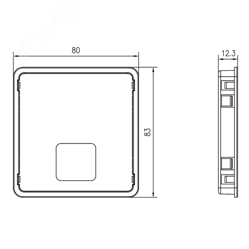 Кронштейн для крепления панели оператора STV630 на дверце шкафа - фото 6