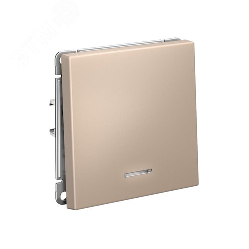 ARTGALLERY 1-клавишный выключатель с подсветкой, сх.1а, 10АХ, механизм, песочный - фото 2