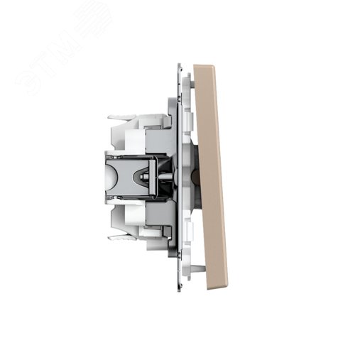 ARTGALLERY 1-клавишный ПЕРЕКЛЮЧАТЕЛЬ, 10АХ, механизм, быстрозажимные клеммы, ПЕСОЧНЫЙ - фото 3