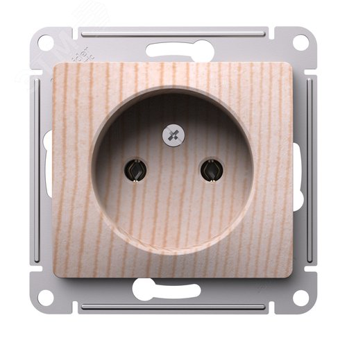Изображение товара GLOSSA розетка без заземления, 16А, механизм, сосна (шт)