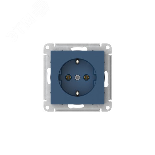 ATLASDESIGN РОЗЕТКА с заземлением, 16А, быстрозажимные клеммы, АКВАМАРИН - фото 4