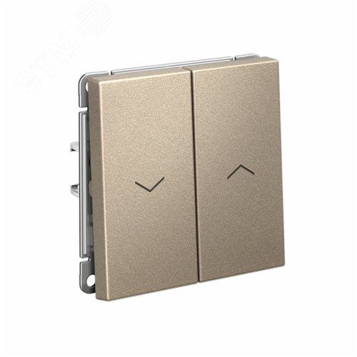 ARTGALLERY 2-клавишный выключатель для жалюзи, 2х сх.4, 10А, механизм, шампань - фото 2