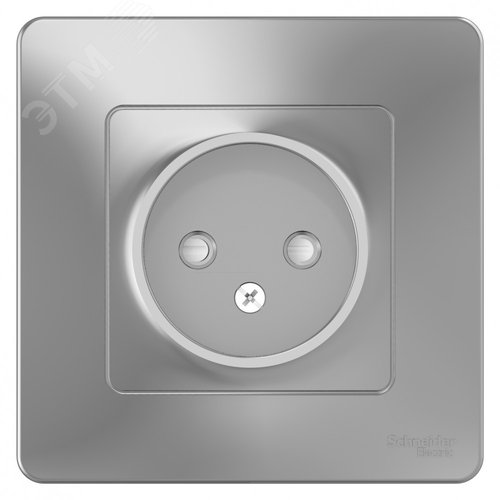 BLANCA скрытой установки розетка без заземления со шторками, 16А, 250В, алюминий - фото 3