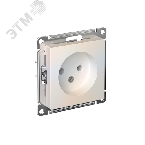 Изображение товара Розетка ATLASDESIGN без заземления 16А механизм жемчуг (шт)
