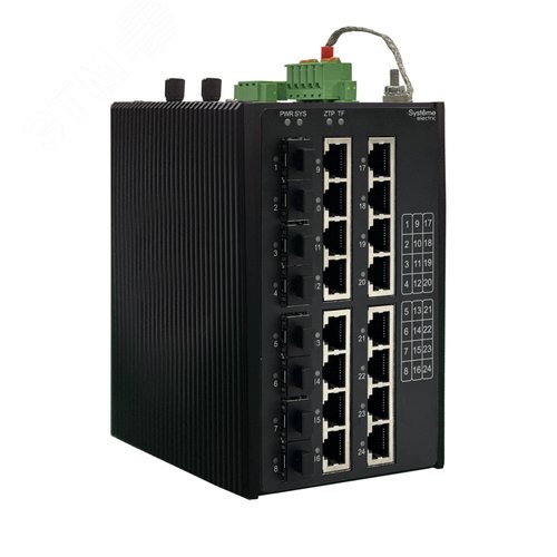 Коммутатор промышленный управляемый Ethernet L3, 8x10/100/1000BaseT, 8x100/1000/2500BaseX SFP - фото 1