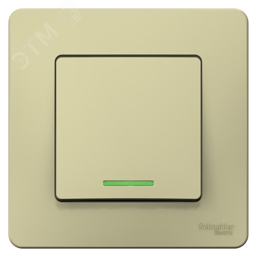 BLANCA С/У 1-клавишный ПЕРЕКЛЮЧАТЕЛЬ (cх.6) с подсв., 10А, 250B, БЕЖЕВЫЙ - фото 3