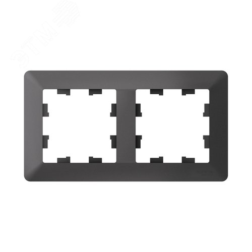 ATLASDESIGN AIR 2-постовая РАМКА, БАЗАЛЬТ/дымчатый черный - фото 1