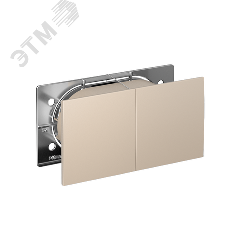 Изображение товара ATLASDESIGN РОЗЕТКА двойн. с заземл.со штор.со сдвиж. крышк, 16А, в сборе, ПЕСОЧ (шт)