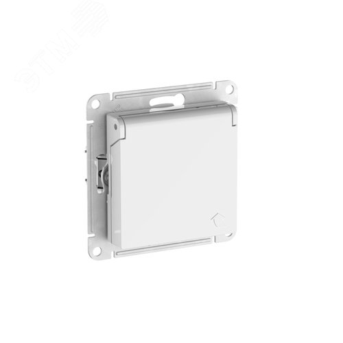Изображение товара ATLASDESIGN РОЗЕТКА с заземлемлением со шторкой с крышкой, 16А ,IP20, быстрозажимные клеммы, БЕЛЫЙ (шт)