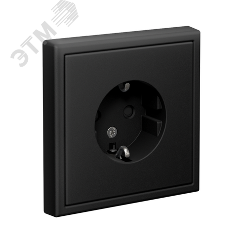 ARTGALLERY розетка с заземлением со шторками, 16А, механизм, карбон - фото 4