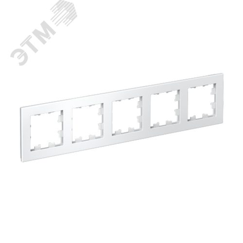 Рамка пятипостовая ATLASDESIGN универсальная белый - фото 1