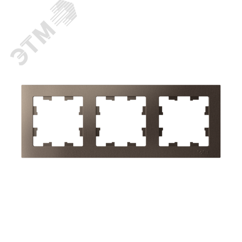 Рамка трехпостовая ATLASDESIGN универсальная мокко - фото 2