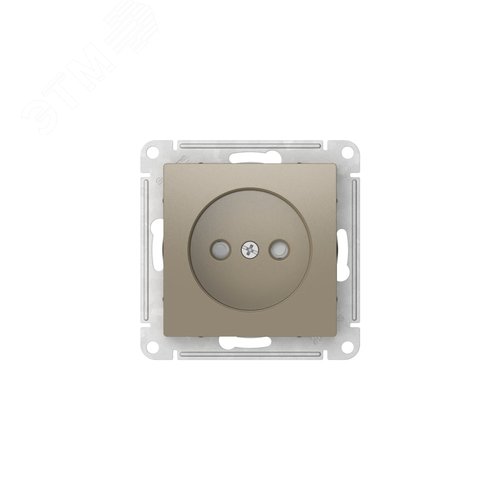 ATLASDESIGN РОЗЕТКА без заземления со шторками, 16А, быстрозажимные клеммы, ШАМПАНЬ - фото 4
