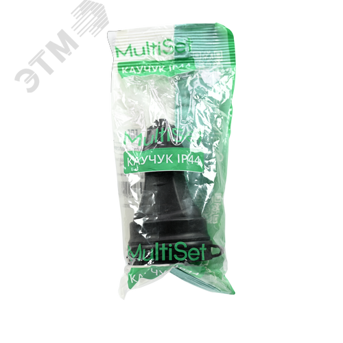 Розетка 2К+З кабельная каучуковая 16А/250В IP44 Чёрная MultiSet - фото 7