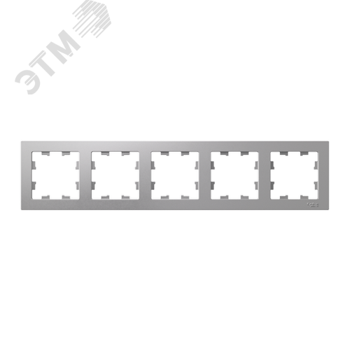 Рамка пятипостовая ATLASDESIGN универсальная алюминий - фото 2