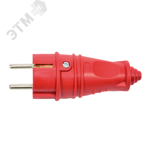 MultiSet Вилка 2К+З прямая каучуковая 16А/250В IP44 Красная - фото 4