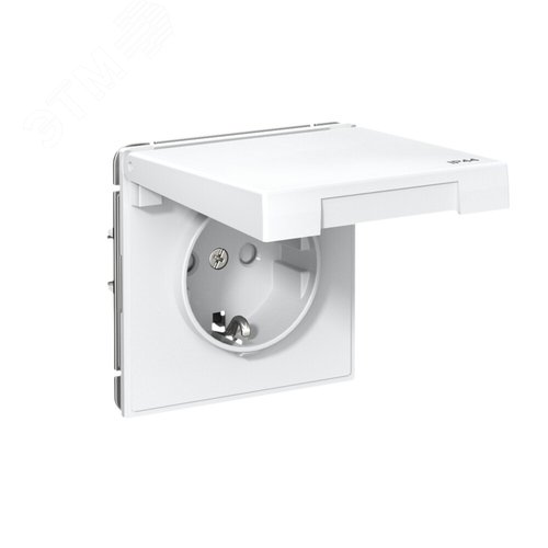 ARTGALLERY РОЗЕТКА с заземлением со шторками с    крышкой 16А, IP44, механизм, быстрозажимные       клеммы, белый - фото 2