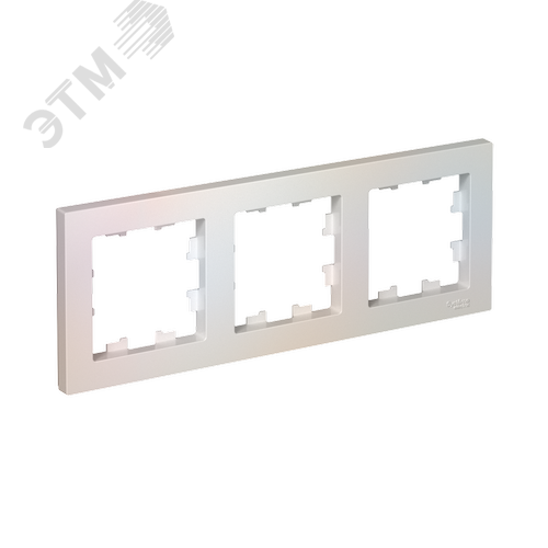 Рамка трехпостовая ATLASDESIGN универсальная жемчуг - фото 1