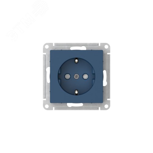 ATLASDESIGN РОЗЕТКА с заземлением со шторками, 16А, быстрозажимные клеммы, АКВАМАРИН - фото 4