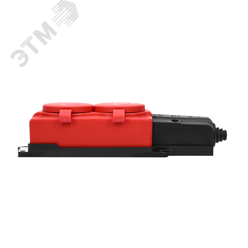 MultiSet Колодка 2х розетка 2К+З каучуковая 16А/250В IP44 Красная - фото 6