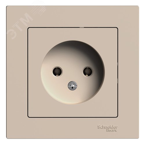ATLASDESIGN РОЗЕТКА без заземления, 16А, в сборе, ПЕСОЧНЫЙ - фото 2