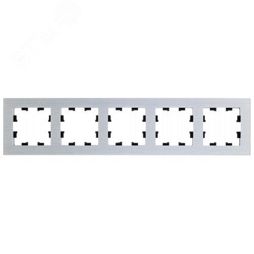 ATLASDESIGN NATURE рамка пятипостовая, МЕТАЛЛ СЕРЕБРО - фото 3