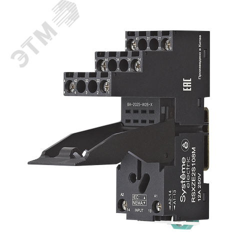 Изображение товара Разъем модульный 2СО 12А для промежуточного реле 2СО 12А (без реле) (шт)