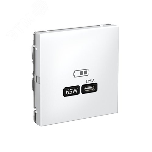 ARTGALLERY USB розетка тип-С 65Вт высокоскор.заряд. QC, PD, механизм, лотос - фото 2