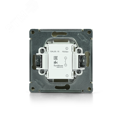 ARTGALLERY 1-клавишный выключатель кнопочный, 10А, механизм, алюминий - фото 9