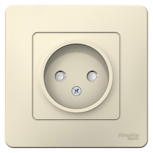 BLANCA скрытой установки розетка без заземления со шторками, 16А, 250В, молочный - фото 3