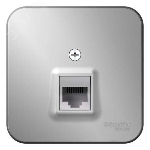 Розетка BLANCA наружная компьютерная RJ45, кат.5e, с изолирующей пластиной, алюминий - фото 3