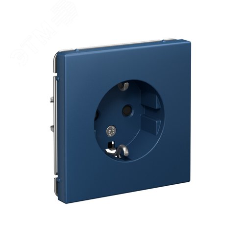 ARTGALLERY розетка с заземлением со шторками, 16А, механизм, аквамарин - фото 2