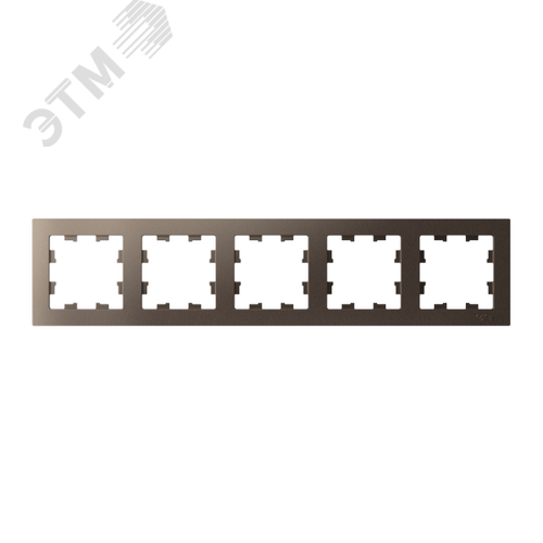 Рамка пятипостовая ATLASDESIGN универсальная мокко - фото 2