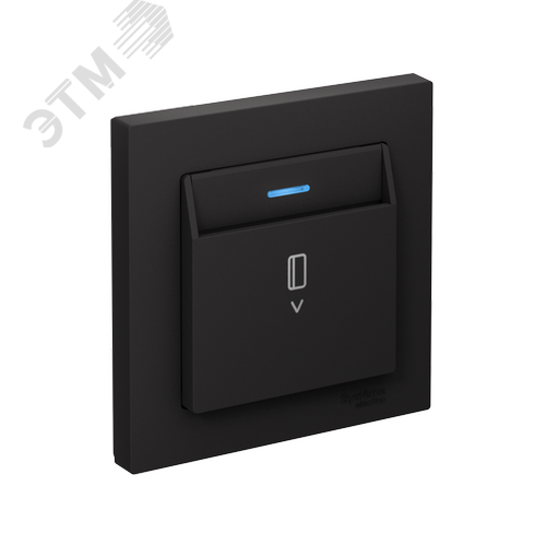 ATLASDESIGN ВЫКЛЮЧАТЕЛЬ карточный с подсветкой, 10А, без задержки отключения, механизм, КАРБОН - фото 2