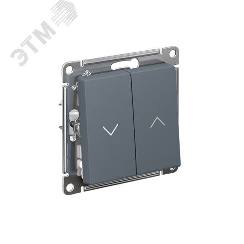 ATLASDESIGN 2-клавишный ВЫКЛЮЧАТЕЛЬ ЖАЛЮЗИ, 10А, мех., ГРИФЕЛЬ - фото 1