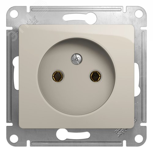 Изображение товара GLOSSA розетка без заземления молочный (шт)