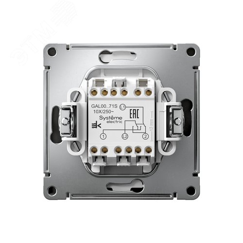 ARTGALLERY Перекрестный ПЕРЕКЛЮЧАТЕЛЬ, 10АХ, механизм, быстрозажимные клеммы, БАЗАЛЬТ - фото 2