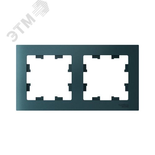 Рамка двухпостовая ATLASDESIGN универсальная изумруд - фото 2