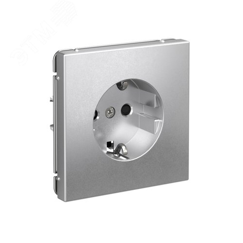 ARTGALLERY РОЗЕТКА с заземлением со шторками, 16А, механизм, быстрозажимные клеммы, алюминий - фото 2