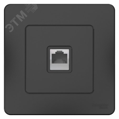 BLANCA скрытой установки розетка телефонная RJ11, антрацит - фото 3