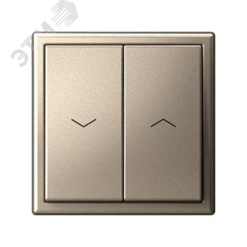 ARTGALLERY 2-клавишный выключатель для жалюзи, 2х сх.4, 10А, механизм, шампань - фото 6