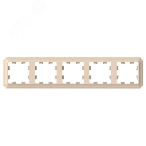 ATLASDESIGN ANTIQUE 5-постовая рамка, универсальная, ПЕСОЧНЫЙ - фото 1